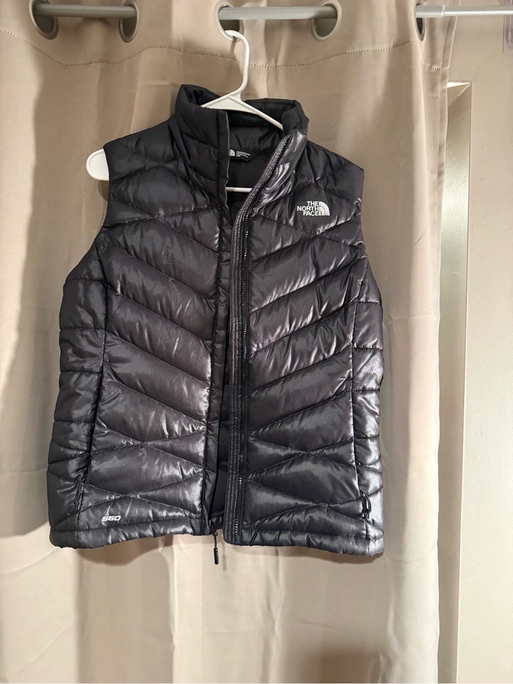 The North Face Women's Black Quilted Down Vest 550 Like New